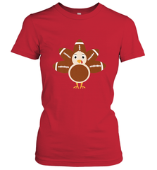 Funny Football Turkey Fall Thanksgiving Football Women's T-Shirt Women's T-Shirt - jonhlittlestore88