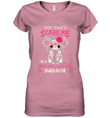 You can't Scare Me I'm Breast Cancer Survivor Elephant Funny Women's V-Neck T-Shirt Women's V-Neck T-Shirt - jonhlittlestore88