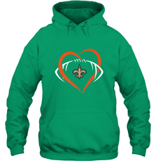 NFL New Orleans Saints Heart Love Football Hooded Sweatshirt Hooded Sweatshirt - jonhlittlestore88