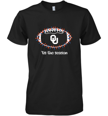 NFL Oklahoma Sooners Football And Christmas Lights Men's Premium T-Shirt Men's Premium T-Shirt / Black / XS Men's Premium T-Shirt - jonhlittlestore88