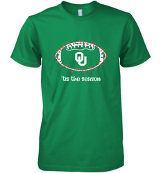 NFL Oklahoma Sooners Football And Christmas Lights Men's Premium T-Shirt