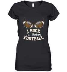 NFL i suck at fantasy football funny football christmas birthday Women's V-Neck T-Shirt Women's V-Neck T-Shirt - jonhlittlestore88
