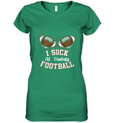 NFL i suck at fantasy football funny football christmas birthday Women's V-Neck T-Shirt Women's V-Neck T-Shirt - jonhlittlestore88