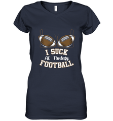 NFL i suck at fantasy football funny football christmas birthday Women's V-Neck T-Shirt Women's V-Neck T-Shirt - jonhlittlestore88