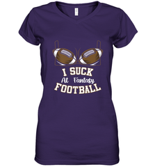 NFL i suck at fantasy football funny football christmas birthday Women's V-Neck T-Shirt Women's V-Neck T-Shirt - jonhlittlestore88