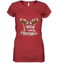 NFL i suck at fantasy football funny football christmas birthday Women's V-Neck T-Shirt Women's V-Neck T-Shirt - jonhlittlestore88