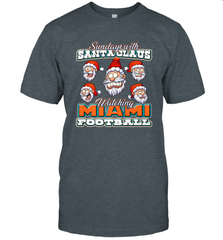 NFL Miami Christmas Funny Santa Claus Watching Football Men's T-Shirt Men's T-Shirt - jonhlittlestore88