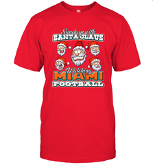 NFL Miami Christmas Funny Santa Claus Watching Football Men's T-Shirt Men's T-Shirt - jonhlittlestore88