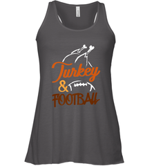 Turkey And Football Thanksgiving Day Football Fan Holiday Women's Racerback Tank Women's Racerback Tank - jonhlittlestore88