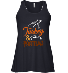 Turkey And Football Thanksgiving Day Football Fan Holiday Women's Racerback Tank Women's Racerback Tank - jonhlittlestore88