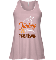 Turkey And Football Thanksgiving Day Football Fan Holiday Women's Racerback Tank Women's Racerback Tank - jonhlittlestore88