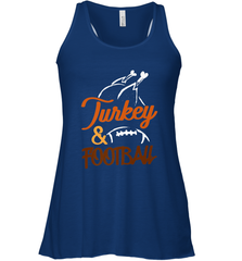 Turkey And Football Thanksgiving Day Football Fan Holiday Women's Racerback Tank Women's Racerback Tank - jonhlittlestore88