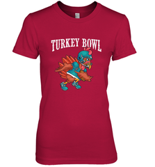 Cool Turkey Bowl _ Funny Thanksgiving Football Player Women's Premium T-Shirt Women's Premium T-Shirt - jonhlittlestore88