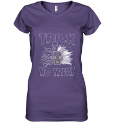 Disney Dalmatians Cruella Trick No Treat Halloween Women's V-Neck T-Shirt Women's V-Neck T-Shirt - jonhlittlestore88