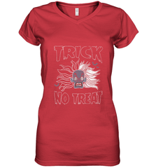 Disney Dalmatians Cruella Trick No Treat Halloween Women's V-Neck T-Shirt Women's V-Neck T-Shirt - jonhlittlestore88