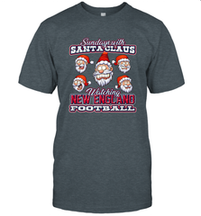 New England Christmas Funny Santa Claus Watching Football Men's T-Shirt Men's T-Shirt - jonhlittlestore88