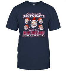 New England Christmas Funny Santa Claus Watching Football Men's T-Shirt Men's T-Shirt - jonhlittlestore88