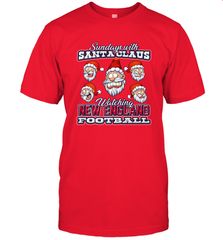 New England Christmas Funny Santa Claus Watching Football Men's T-Shirt Men's T-Shirt - jonhlittlestore88