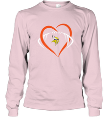 NFL Minnesota Vikings Heart Love Football Long Sleeve T-Shirt Long Sleeve T-Shirt - jonhlittlestore88