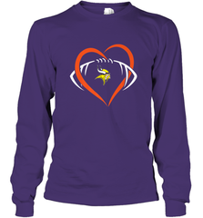 NFL Minnesota Vikings Heart Love Football Long Sleeve T-Shirt Long Sleeve T-Shirt - jonhlittlestore88