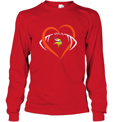NFL Minnesota Vikings Heart Love Football Long Sleeve T-Shirt Long Sleeve T-Shirt - jonhlittlestore88
