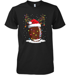 NFL Christmas Football Reindeer Funny Santa Hat Xmas Kids Gift Men's Premium T-Shirt