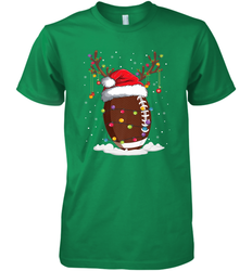 NFL Christmas Football Reindeer Funny Santa Hat Xmas Kids Gift Men's Premium T-Shirt