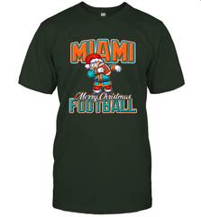 NFL Miami Christmas Dabbing Santa Playing Miami Football Men's T-Shirt Men's T-Shirt - jonhlittlestore88
