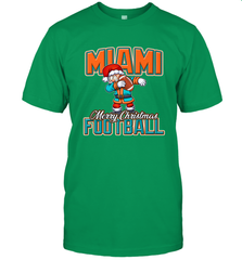 NFL Miami Christmas Dabbing Santa Playing Miami Football Men's T-Shirt Men's T-Shirt - jonhlittlestore88
