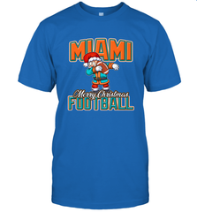 NFL Miami Christmas Dabbing Santa Playing Miami Football Men's T-Shirt Men's T-Shirt - jonhlittlestore88