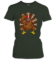 Cool Turkey Football Feathers Funny Thanksgiving Sports Women's T-Shirt Women's T-Shirt - jonhlittlestore88
