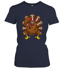 Cool Turkey Football Feathers Funny Thanksgiving Sports Women's T-Shirt Women's T-Shirt - jonhlittlestore88