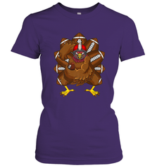 Cool Turkey Football Feathers Funny Thanksgiving Sports Women's T-Shirt Women's T-Shirt - jonhlittlestore88