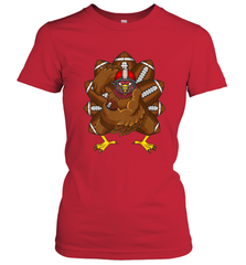 Cool Turkey Football Feathers Funny Thanksgiving Sports Women's T-Shirt Women's T-Shirt - jonhlittlestore88