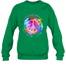 Woodstocks 50th Anniversary Peace Love tee Crewneck Sweatshirt Crewneck Sweatshirt - jonhlittlestore88