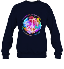 Woodstocks 50th Anniversary Peace Love tee Crewneck Sweatshirt Crewneck Sweatshirt - jonhlittlestore88