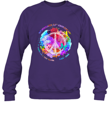 Woodstocks 50th Anniversary Peace Love tee Crewneck Sweatshirt Crewneck Sweatshirt - jonhlittlestore88