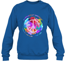 Woodstocks 50th Anniversary Peace Love tee Crewneck Sweatshirt Crewneck Sweatshirt - jonhlittlestore88