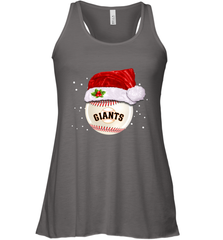 San Francisco Giants Logo Baseball Ball Christmas Santa Hat Xmas Sport Funny Snow Women's Racerback Tank Women's Racerback Tank - jonhlittlestore88