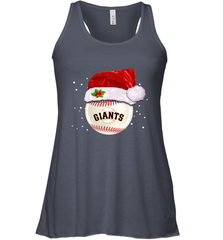 San Francisco Giants Logo Baseball Ball Christmas Santa Hat Xmas Sport Funny Snow Women's Racerback Tank Women's Racerback Tank - jonhlittlestore88