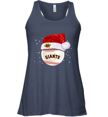 San Francisco Giants Logo Baseball Ball Christmas Santa Hat Xmas Sport Funny Snow Women's Racerback Tank Women's Racerback Tank - jonhlittlestore88