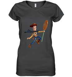 Disney PIXAR Toy Story Halloween Woody Women's V-Neck T-Shirt