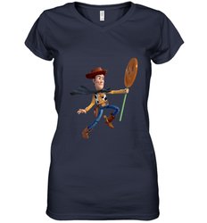 Disney PIXAR Toy Story Halloween Woody Women's V-Neck T-Shirt