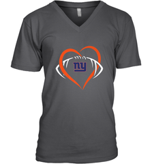 NFL New York Giants Heart Love Football Men's V-Neck Men's V-Neck - jonhlittlestore88