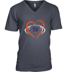 NFL New York Giants Heart Love Football Men's V-Neck Men's V-Neck - jonhlittlestore88