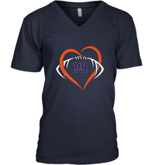 NFL New York Giants Heart Love Football Men's V-Neck Men's V-Neck - jonhlittlestore88