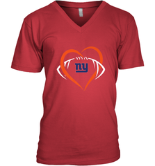 NFL New York Giants Heart Love Football Men's V-Neck Men's V-Neck - jonhlittlestore88