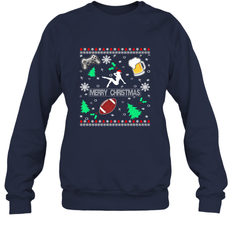 NFL Girls Video Game Beer And Football Really Ugly Christmas Crewneck Sweatshirt