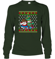 NFL Ugly Christmas Dabbing Santa Football Gift Long Sleeve T-Shirt Long Sleeve T-Shirt - jonhlittlestore88