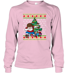 NFL Ugly Christmas Dabbing Santa Football Gift Long Sleeve T-Shirt Long Sleeve T-Shirt - jonhlittlestore88